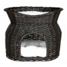 Panier osier avec lit au dessus