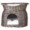 Panier osier avec lit au dessus