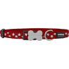Red Dingo - Collier pour chien rouge à étoiles