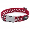 Red Dingo - Collier pour chien à pois blancs