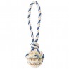Balle sur une corde Denta Fun, caoutchouc naturel, ø 7 cm/24 cm - masse les gencives