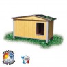 Niche bois CONFORT toit double pan pour chien