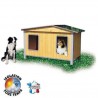 Niche bois CONFORT Duo double pan pour chien