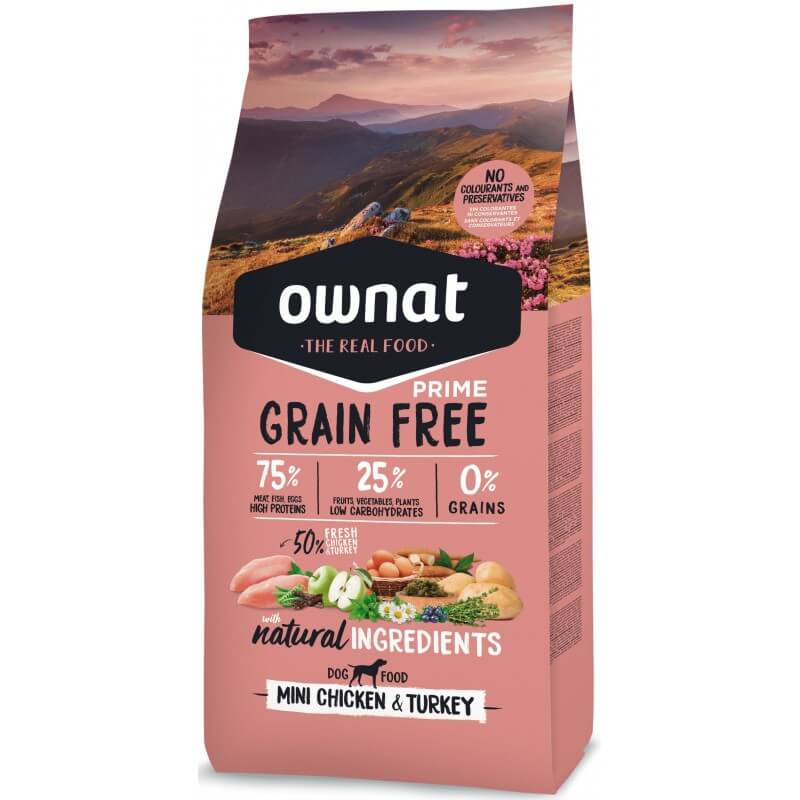 OWNAT GRAIN FREE PRIME - mini chicken and turkey