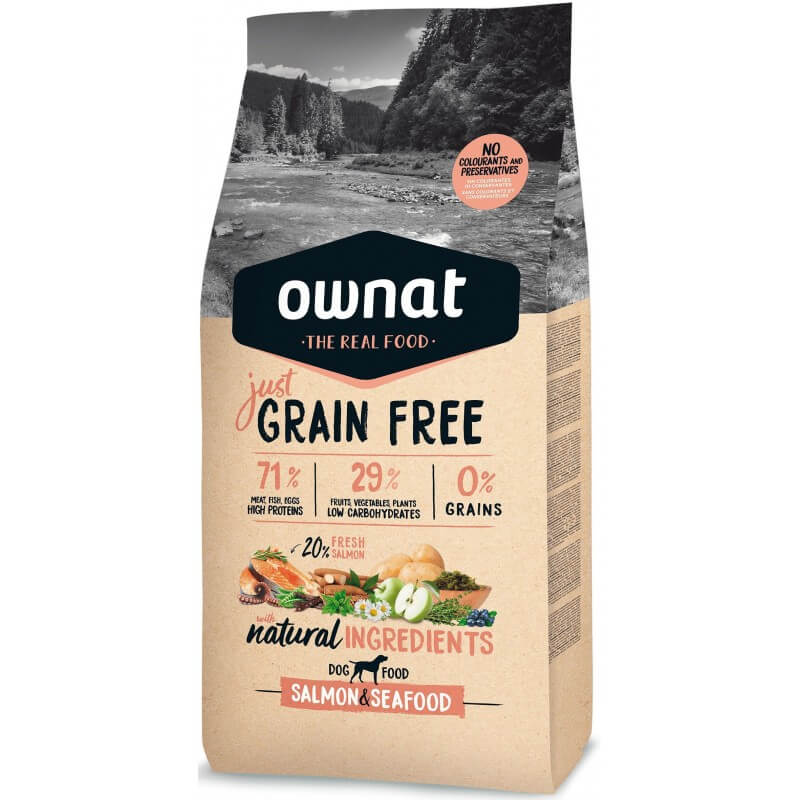 OWNAT GRAIN FREE JUST - salmon and seafood