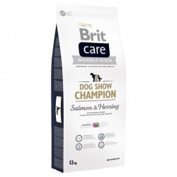 BRIT CARE Croquettes pour chiens d'exposition " Dog Show Champion" - saumon hareng et riz - 12KG