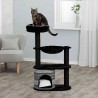 Arbre à chats "Giada" noir et motif graphiques  - 2