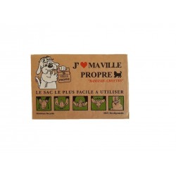 Kit de 20 sachets cartonnés "J'aime ma ville propre" J'Aime Mon Chien - 1